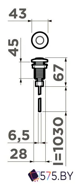 Пневматическая кнопка Omoikiri SW-01 BN в магазине 575.by