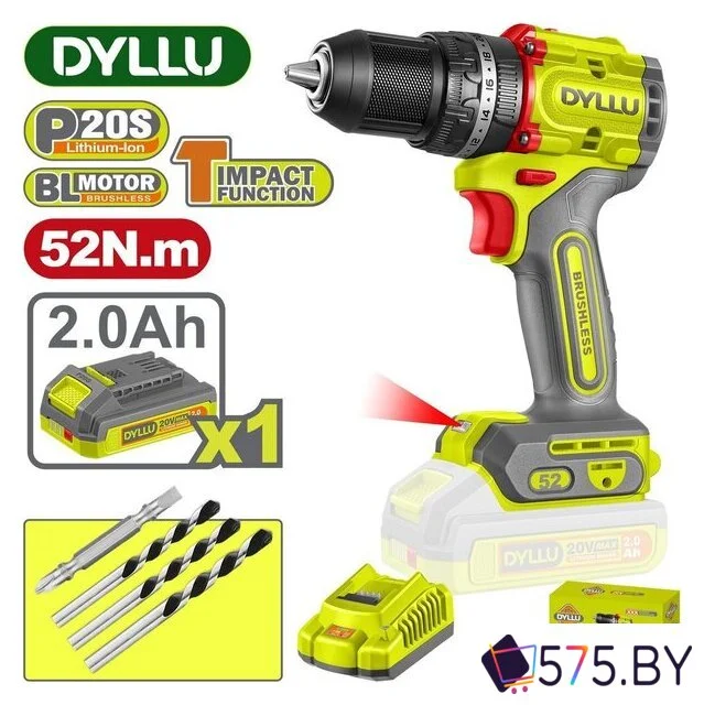 Ударная дрель-шуруповерт Dyllu DTCDP5282 (с 1-им АКБ) в магазине 575.by