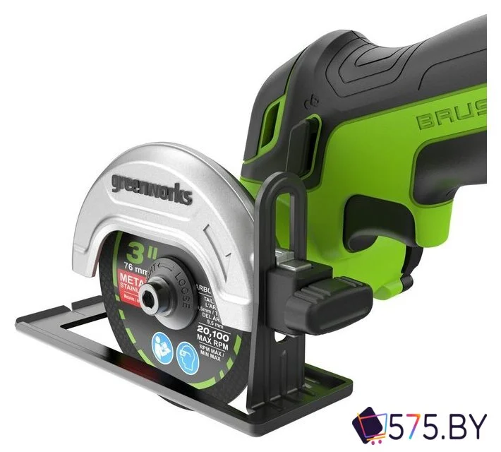 Угловая шлифмашина Greenworks GD24UCS 3402007 (без АКБ) в магазине 575.by