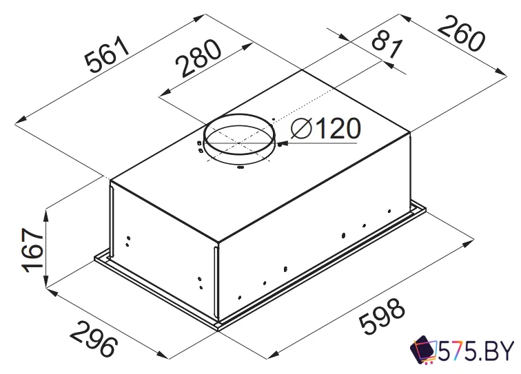 Кухонная вытяжка MAUNFELD Crosby Singl 60 (нержавеющая сталь) в магазине 575.by