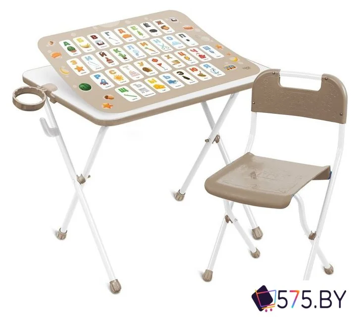 Детский стол Nika КАМ-Р/1 с азбукой (бежевый) в магазине 575.by