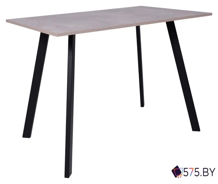 Кухонный стол ЭлиГард Solo 102x67 (бетон/черный) в магазине 575.by