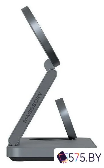 Беспроводное зарядное Magssory Yoga 3 в 1 Charging Station для Samsung Qi2 WCH017m (темно-серый) в магазине 575.by