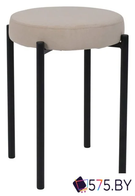 Табурет AksHome BOB (b03 Cream Lux\черный) в магазине 575.by