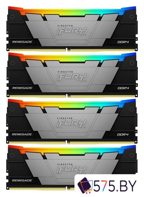 Оперативная память Kingston FURY Renegade RGB 4x32ГБ DDR4 3600 МГц KF436C18RB2AK4/128 в магазине 575.by
