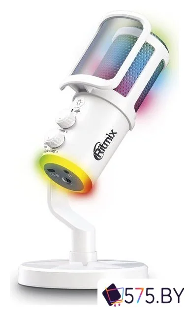 Проводной микрофон Ritmix RDM-178 USB Gaming (белый) в магазине 575.by