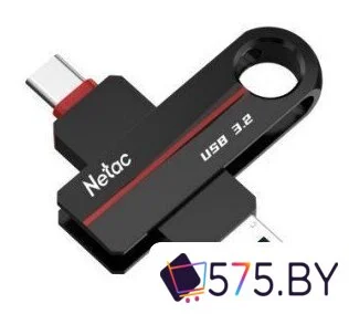 USB Flash Netac US18 USB 3.2+TypeC 128GB NT03US18C-128G-32BK в магазине 575.by