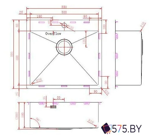 Кухонная мойка ZorG ZRN 5055 Premium PVD Gunblack в магазине 575.by