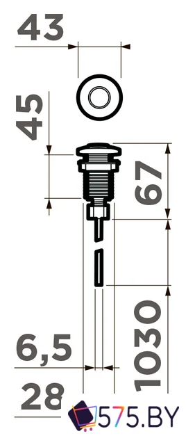 Пневматическая кнопка Omoikiri SW-01 LG в магазине 575.by
