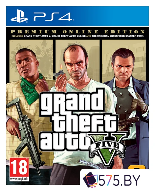 Игры для приставок PlayStation 4 Grand Theft Auto V. Premium Online Edition в магазине 575.by