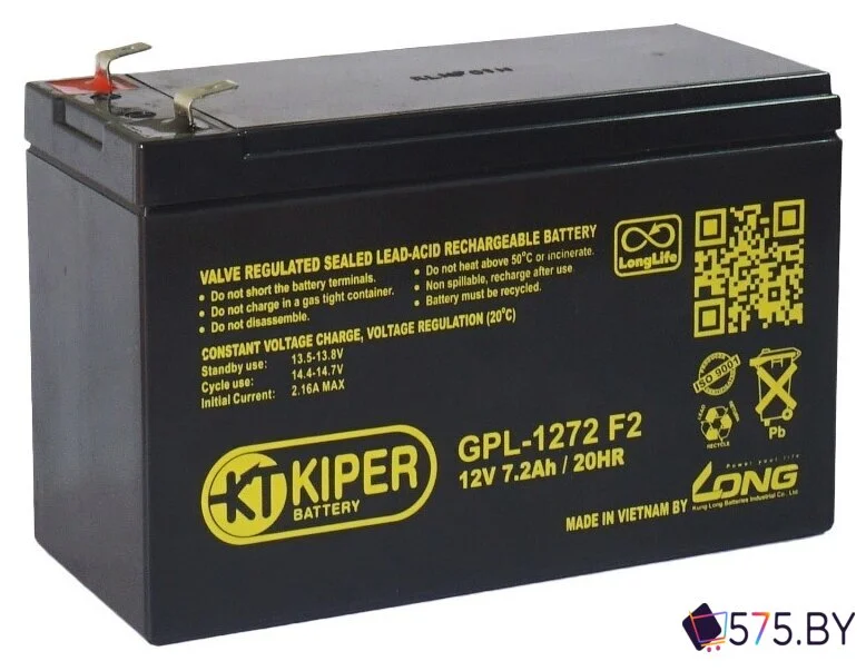 Аккумулятор для ИБП Kiper GPL-1272 F2 (12В/7.2 А·ч) в магазине 575.by