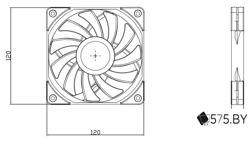 Вентилятор для корпуса Thermalright TL-B12 EXTREM в магазине 575.by