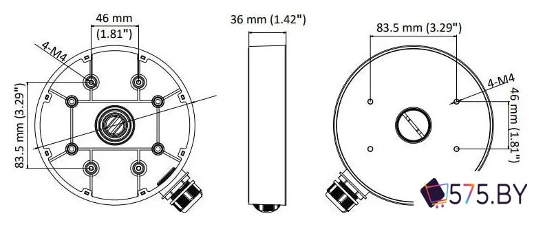 Крепление для камер видеонаблюдения Hikvision DS-1280ZJ-DM55 в магазине 575.by