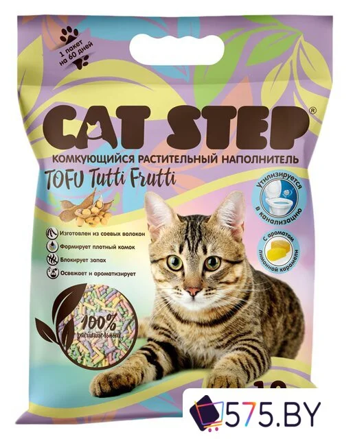 Наполнитель для туалета Cat Step Tofu Tutti Frutti 12 л в магазине 575.by