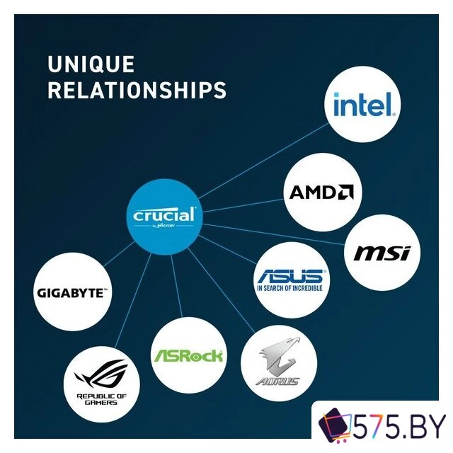 Оперативная память Crucial 8ГБ DDR5 5600 МГц CT8G56C46U5 в магазине 575.by