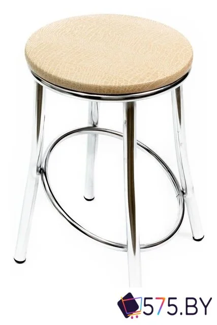 Табурет ВВР Сфера (бежевый крокодил/хром, экокожа) в магазине 575.by