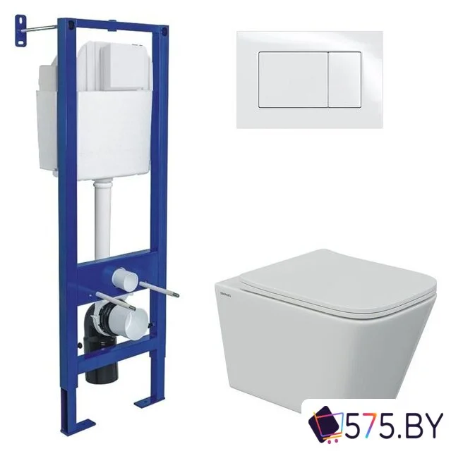 Унитаз подвесной Berges Wasserhaus Floe S Rimless + АТОМ 410 АТ-043368 (с сиденьем) в магазине 575.by