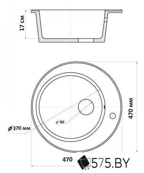 Кухонная мойка Wisent WR480-28 (белый) в магазине 575.by