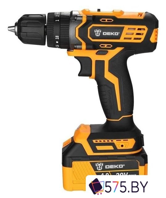 Ударная дрель-шуруповерт Deko DKCD20 Impact 063-4420 (с 2-мя АКБ, кейс) в магазине 575.by