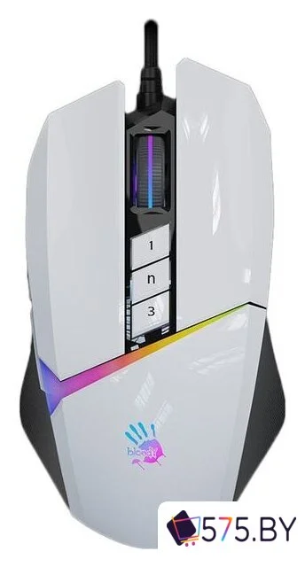 Игровая мышь A4Tech Bloody W60 Max (белый) в магазине 575.by