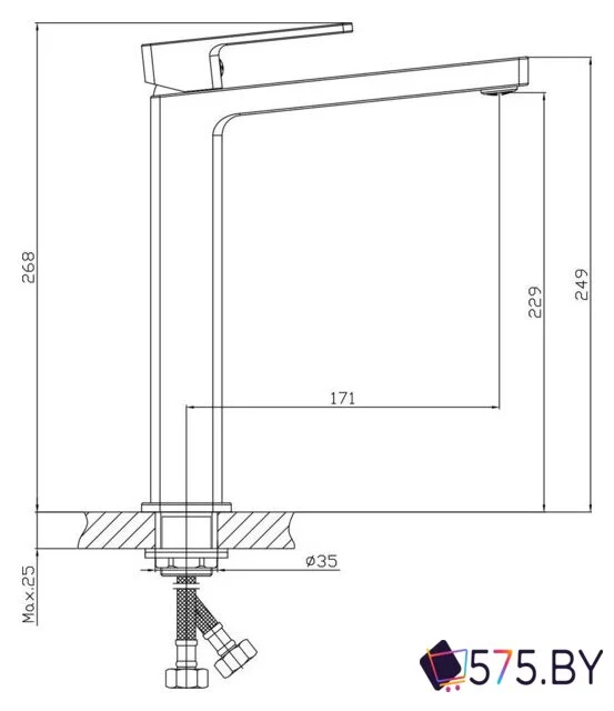 Умывальник Lauter 21499-31 + Cascade 21СК0655BS в магазине 575.by