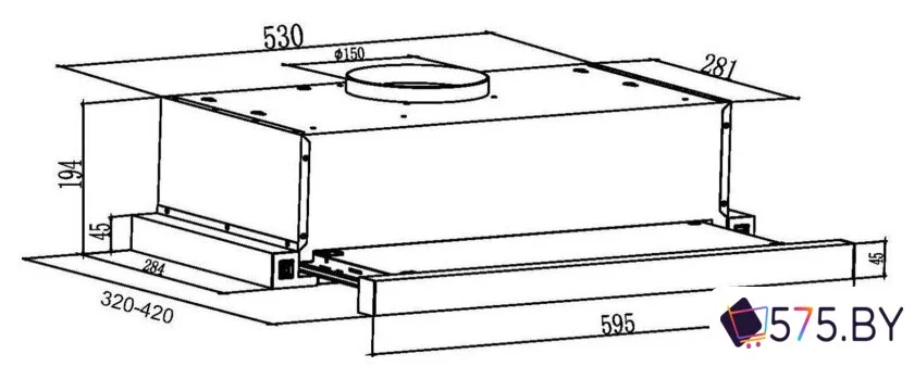 Кухонная вытяжка Schtoff TFB 5360 GWH (белый) в магазине 575.by