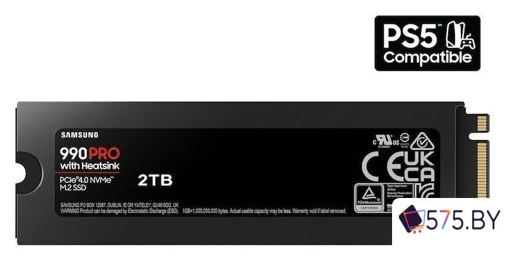 SSD Samsung 990 Pro с радиатором 2TB MZ-V9P2T0CW в магазине 575.by