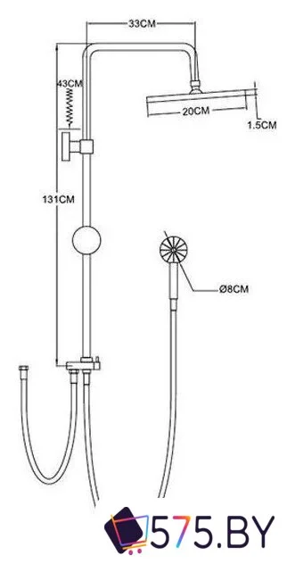 Душевая система  Wisent WP3500-1 в магазине 575.by