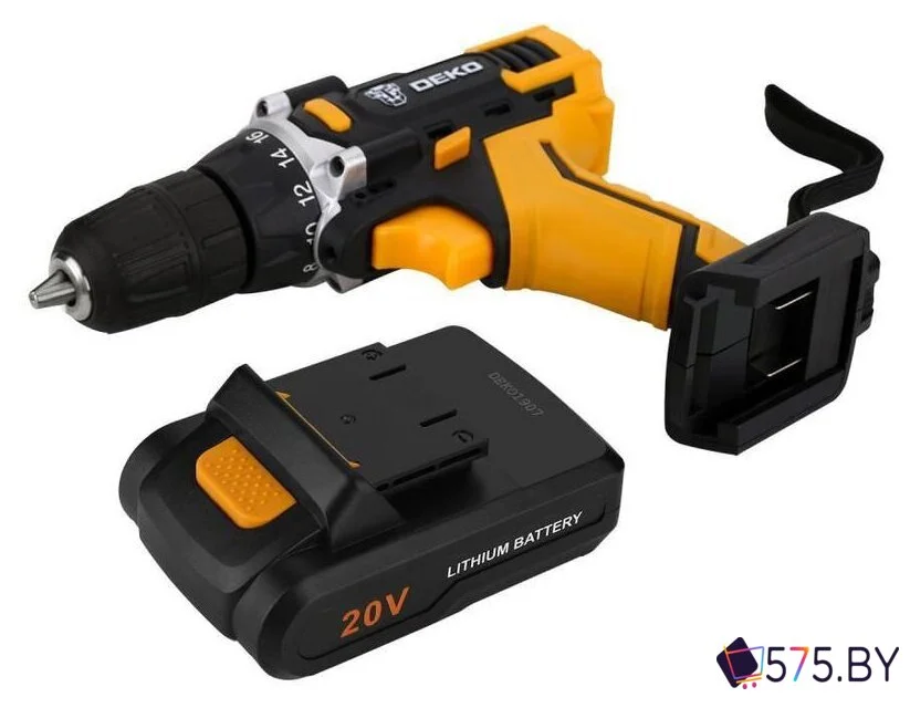 Дрель-шуруповерт Deko DKCD20FU-Li SET 63 063-4175 (с 2-мя АКБ, кейс) в магазине 575.by