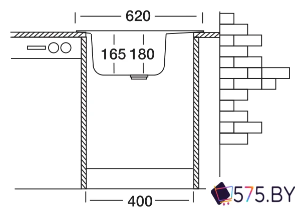 Кухонная мойка Kromevye Bianсa EC 305 D в магазине 575.by