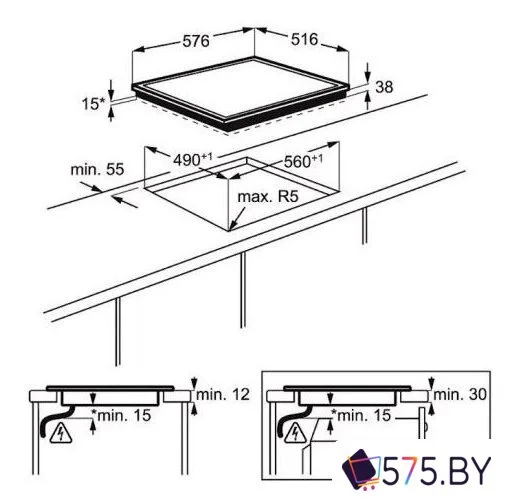 Варочная панель Electrolux EHF16240XK в магазине 575.by
