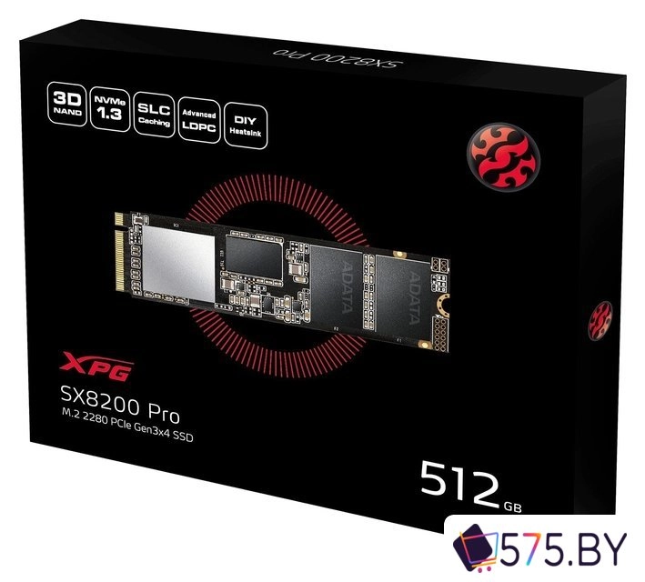 SSD ADATA XPG SX8200 Pro 512GB ASX8200PNP-512GT-C в магазине 575.by