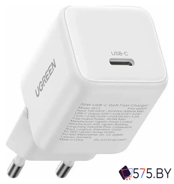 Сетевое зарядное Ugreen X513 65013 USB Type-C в магазине 575.by