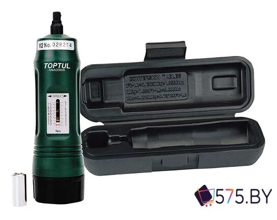 Динамометрическая отвертка с набором Toptul 1/4" 1-8 Нм GCAI0201 в магазине 575.by