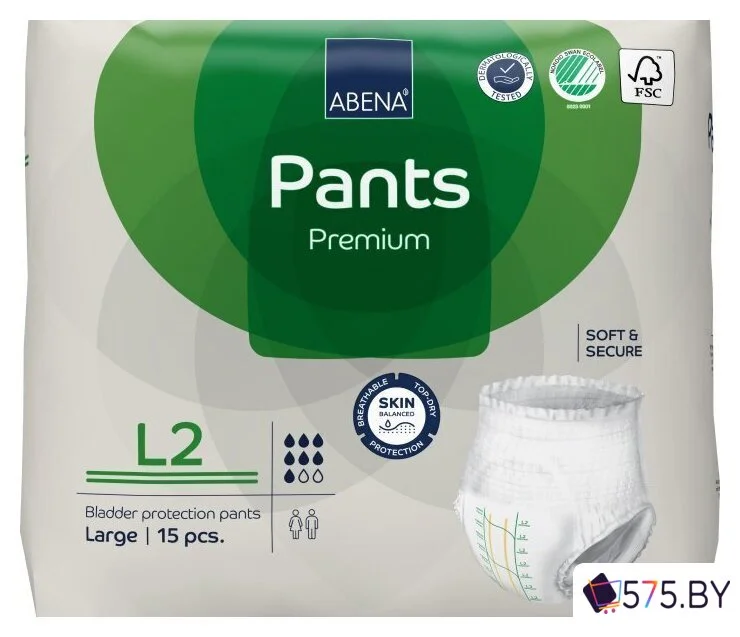 Трусы-подгузники для взрослых Abena Pants L2 Premium (15 шт) в магазине 575.by