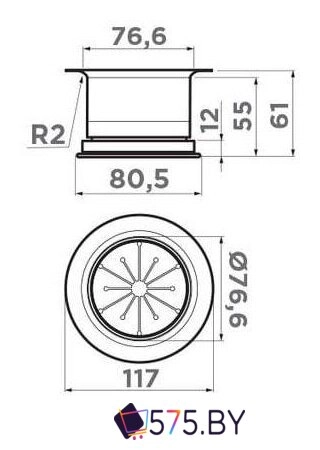 Горловина Omoikiri NA-04 LG в магазине 575.by