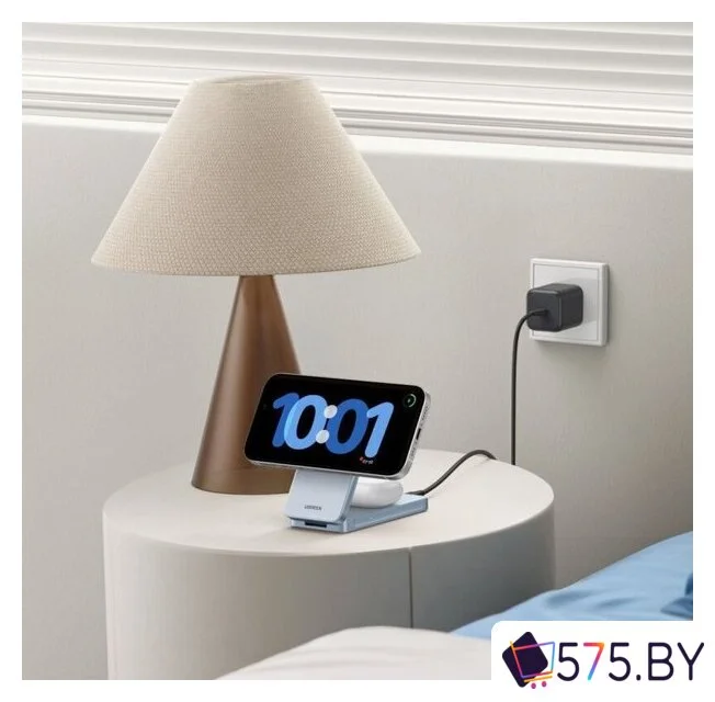 Беспроводное зарядное Ugreen W756 55963 (голубой) в магазине 575.by