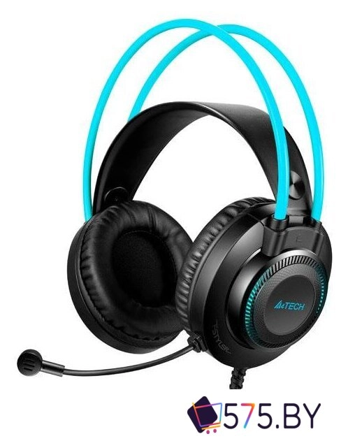 Наушники A4Tech Fstyler FH200i (черный/голубой) в магазине 575.by
