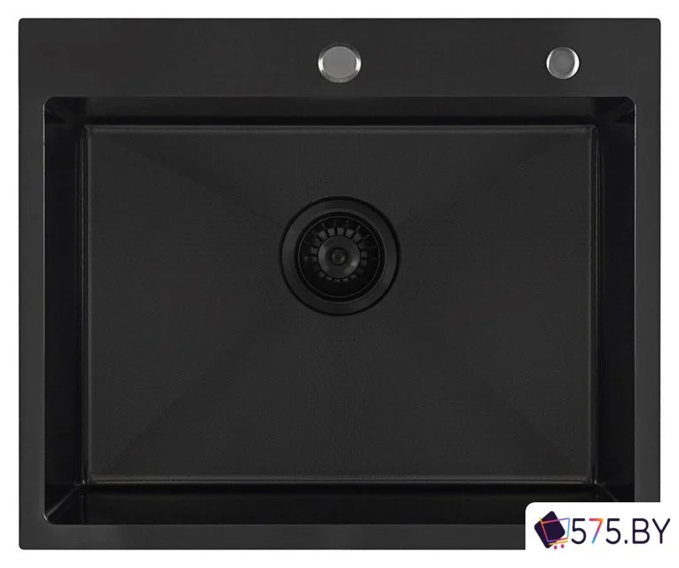 Кухонная мойка Basic CL DS Decor 60x50 (черный, коландер, дозатор) в магазине 575.by