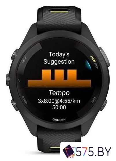 Умные часы Garmin Forerunner 265S (черный/желтый) в магазине 575.by