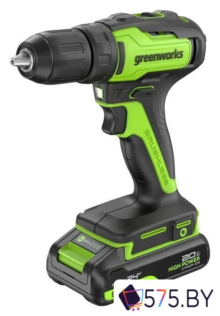 Дрель-шуруповерт Greenworks GD24DD35K2 3704007CUA (с 1-м АКБ) в магазине 575.by