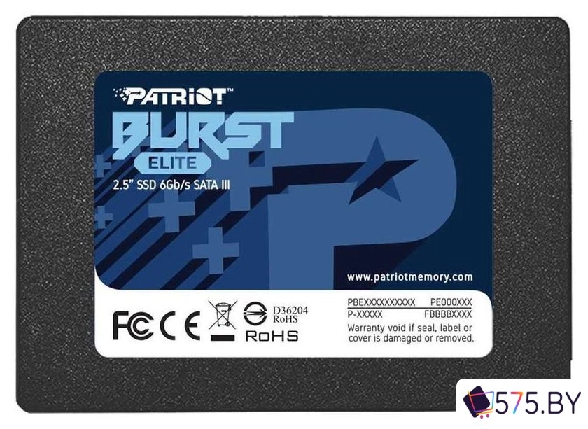 SSD Patriot Burst Elite 120GB PBE120GS25SSDR в магазине 575.by