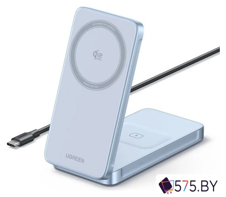 Беспроводное зарядное Ugreen W756 55963 (голубой) в магазине 575.by