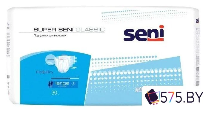 Подгузники для взрослых Seni Super Classic Large (30 шт) в магазине 575.by