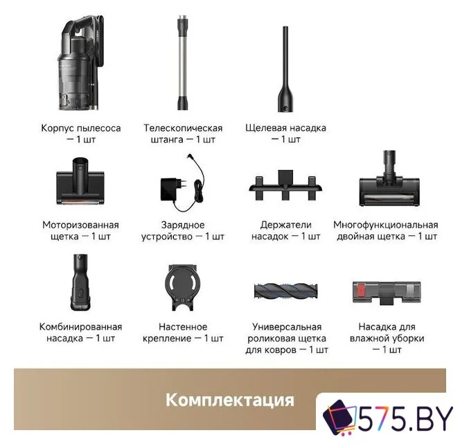 Пылесос Trouver Cordless Vacuum Cleaner G70 Detect V2515 (евровилка, черный) в магазине 575.by