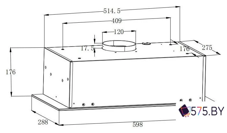 Кухонная вытяжка ZorG Platino 1030 60 S (белый) в магазине 575.by