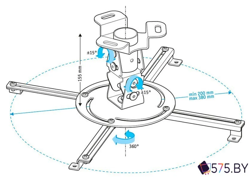 Кронштейн для проектора Holder PR-103 (черный) в магазине 575.by