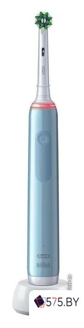 Электрическая зубная щетка Oral-B Pro 3 3000 Cross Action D505.513.3 (голубой) в магазине 575.by