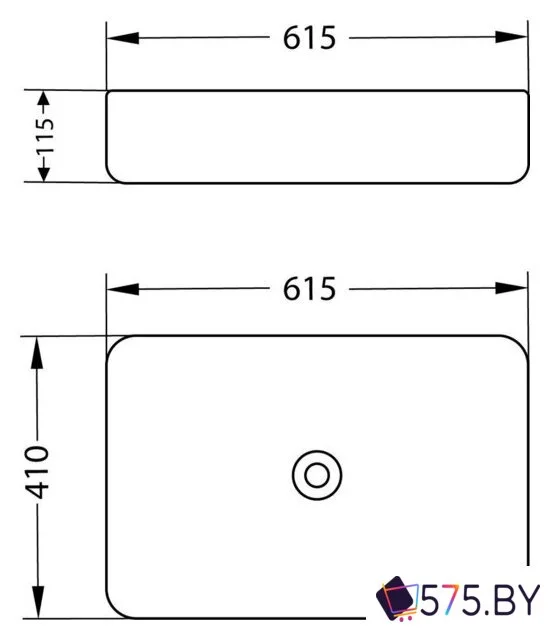 Умывальник Lauter 21842 + Moon 21СK81691C с сифоном 21635CH (хром) в магазине 575.by