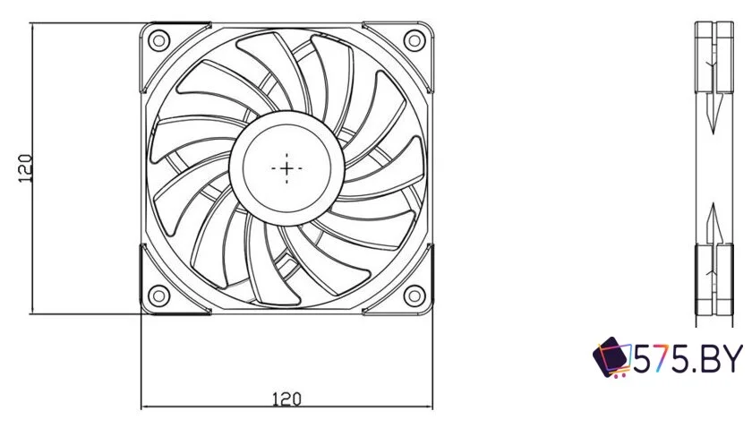 Вентилятор для корпуса Thermalright TL-C12015 в магазине 575.by